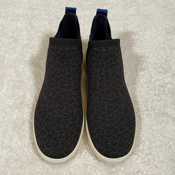 Rothy's The Chelsea Ankle Boot Leopard Print Brown Black Recycled 9 - Picture 3 of 8